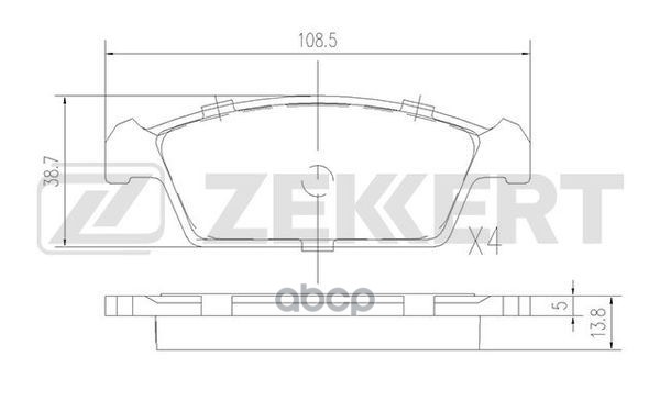 Колодки торм. диск. передн. Daewoo Tico (KLY3) 95-  Suzuki Cappucino (EE) 92- Zekkert арт. bs-1769