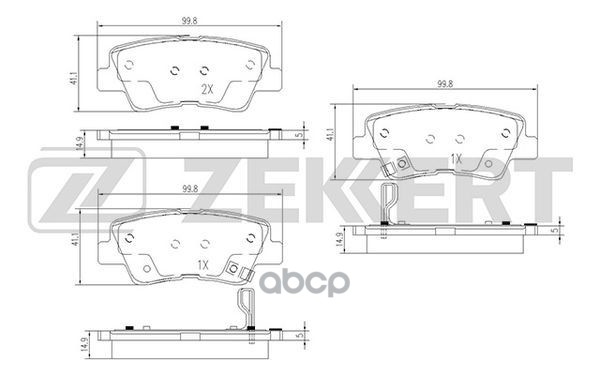 Заменен На Bs-1048/ Колодки Торм. Диск. Задн. Hyundai Sonata V-Vi 15-  Tucson 04-  Tucson Iii 15-  K Zekkert арт. bs-1781