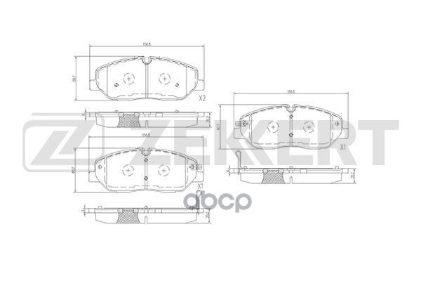 Колодки торм. диск. передн. Hyundai H350 15- Zekkert арт. bs-1838