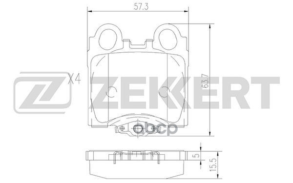 Колодки торм. диск. задн. Lexus GS 300 400 (S16_) 97-  SC 430 (Z40) 01-  IS 200 300 (XE10) 99-  Toyo Zekkert арт. bs-1861