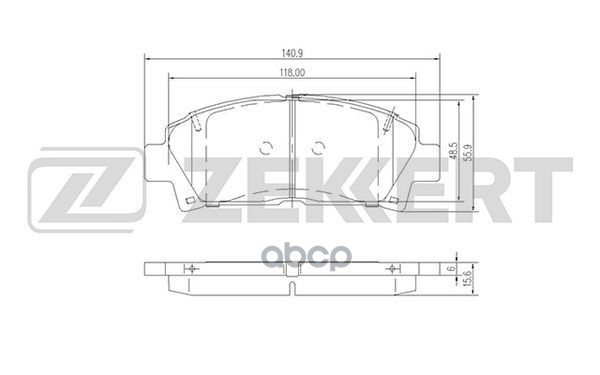Колодки торм. диск. передн. Toyota Avensis (T220) 99-  Caldina (T210) 97-  Carina (T190) 92-  MR 2 ( Zekkert арт. bs-1869