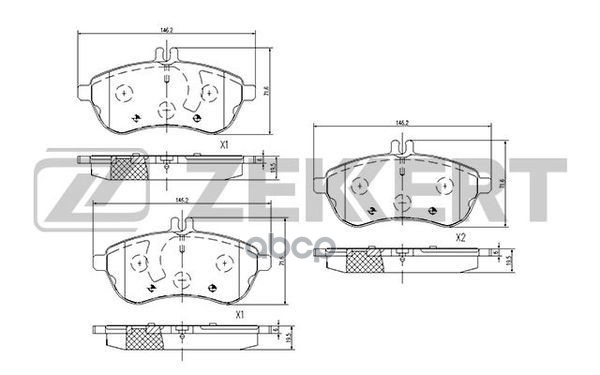 Колодки торм. диск. передн. MB C-Class (204) 07-  E-Class (C207) 09-  E-Class (W211) 06-  E-Class (W Zekkert арт. bs-1873