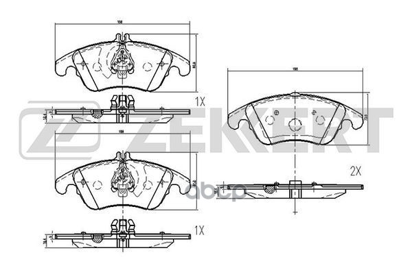 Колодки торм. диск. передн. MB C-Class (204) 07-  CLS (218) 11-  E-Class (207) 09-  E-Class (211 212 Zekkert арт. bs-1879