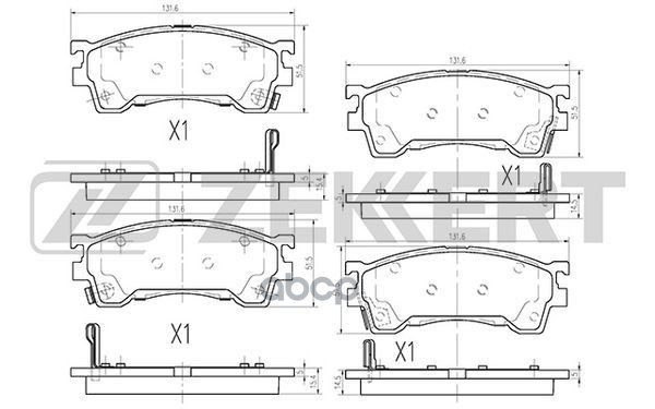 Колодки торм. диск. передн. Ford USA Probe II 93-  Mazda 323 F VI 98-  323 S VI 98-  626 IV-V 91-  M Zekkert арт. bs-2036