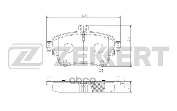 Колодки торм. диск. передн. MB A-Class (W176) 12-  B-Class (W246) 11-  CLA (C117) 13- Zekkert арт. bs-2073