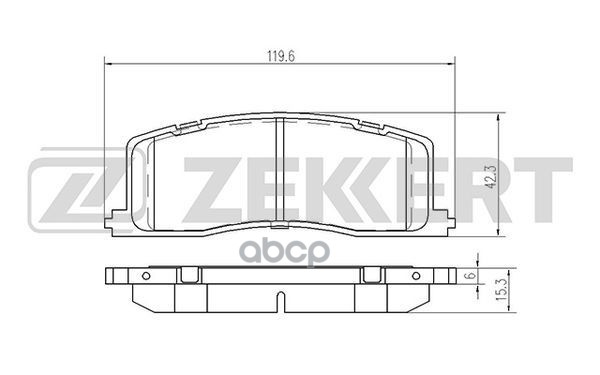 Колодки торм. диск. задн. Toyota Previa (R10 R20) 90- Zekkert арт. bs-2098