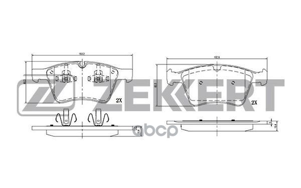 Колодки торм. диск. передн. MB GL-Class (X164) 06-  M-Class (W164) 07-  R-Class (W251 V251) 07- Zekkert арт. bs-2126