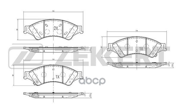 Колодки торм. диск. передн. Ford Ranger III 11- Zekkert арт. bs-2127