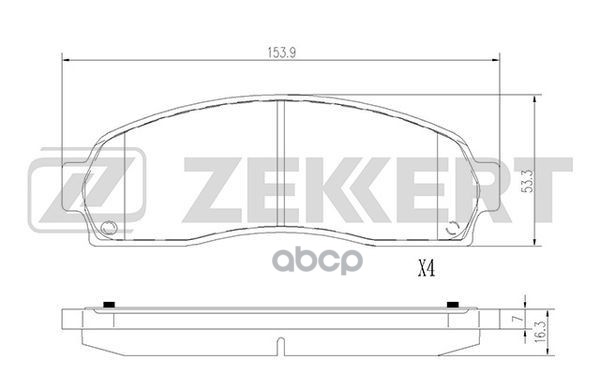 Колодки торм. диск. передн. Ford USA Explorer II-III 96- Zekkert арт. bs-2130