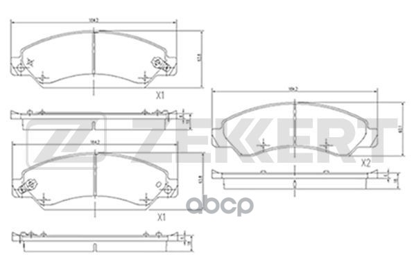 Колодки торм. диск. передн. Cadillac Escalade 06-  Chevrolet Suburban (GMT 900) 07-  Tahoe (GMT900) Zekkert арт. bs-2131