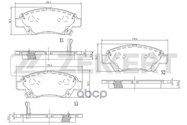 Колодки торм. диск. передн. Honda CR-Z 10-  Insight 09-  Jazz III 09- Zekkert арт. bs-2171