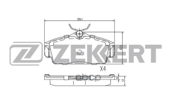 Колодки торм. диск. передн. Nissan Almera (N16) 00-  Primera (P11 WP11) 98- Zekkert арт. bs-2313