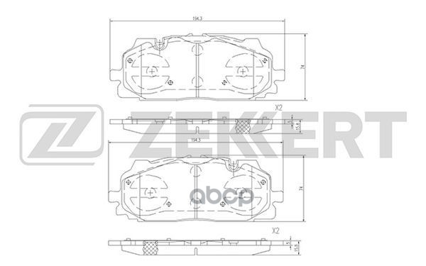 Колодки торм. диск. передн. Audi A4 V 15-  A5 II 16-  A8 IV 17-  Q5 II 16-  Q7 II 15- Zekkert арт. bs-2385