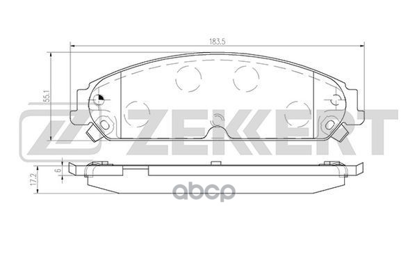 Колодки торм. диск. передн. Chrysler 300 C 04-  Dodge Challenger 08-  Lancia Thema (LX) 11- Zekkert арт. bs-2428