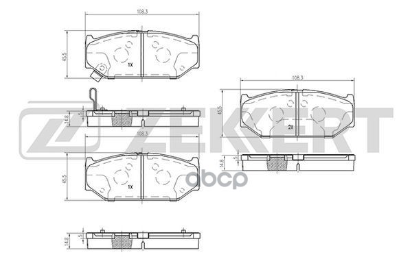 Колодки торм. диск. передн. Suzuki Swift (MZ EZ) 06-  Swift (FZ NZ) 10- Zekkert арт. bs-2434