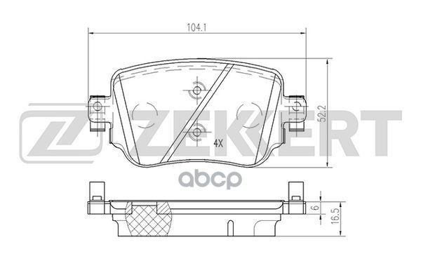 Колодки торм. диск. задн. Audi A1 10-  Q3 13-  Seat Alhambra 15-  Leon III 12-  Skoda Sharan (7N1 7N Zekkert арт. bs-2446