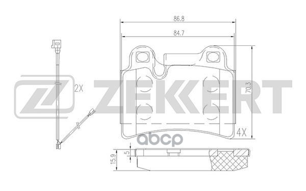 Колодки торм. диск. задн. VW Touareg 02- Zekkert арт. bs-2451