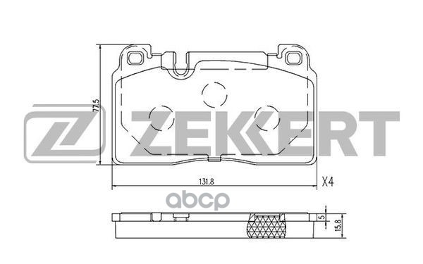 Колодки торм. диск. передн. Audi A6 12-  A7 13-  Q5 12-  Porsche Macan 14- Zekkert арт. bs-2456