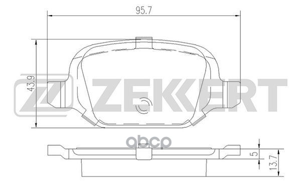 Колодки торм. диск. задн. Citroen Nemo 08-  Fiat 500 (312) 07-  Doblo (119  223) 01-  Panda (169) 04 Zekkert арт. bs-2463