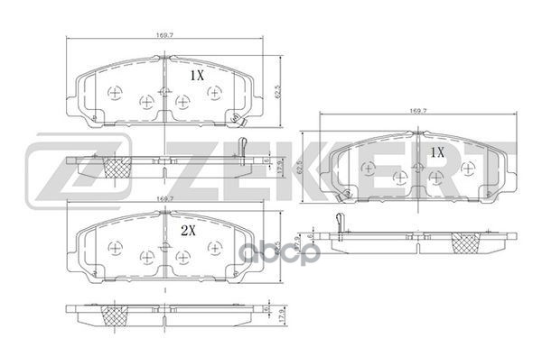 Колодки торм. диск. передн. Infiniti QX56 (Z62) 10- Zekkert арт. bs-2520