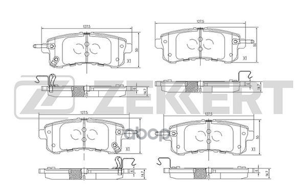 Колодки торм. диск. задн. Infiniti QX56 (Z62) 10-  Nissan Patrol (Y62) 10- Zekkert арт. bs-2523