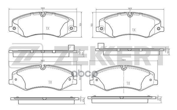 Колодки торм. диск. передн. Land Rover Discovery IV-V 09-  Range Rover III-IV 06-  Range Rover Sport Zekkert арт. bs-2531