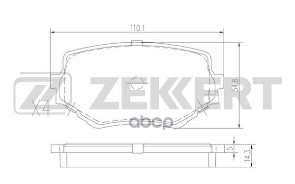 Колодки торм. диск. передн. Suzuki Grand Vitara (FT HT) 98-  Vitara (ET TA TD) 95- Zekkert арт. bs-2612