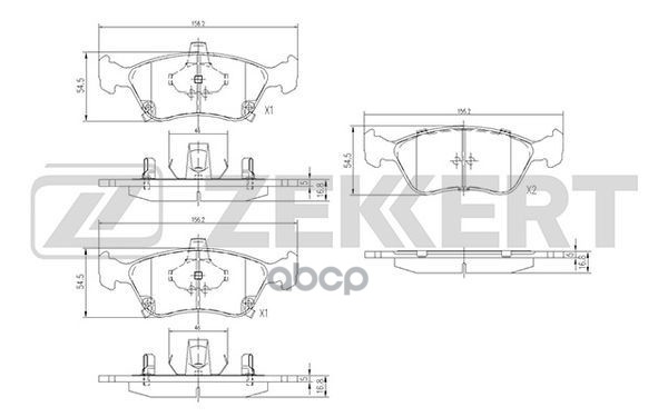 Колодки торм. диск. передн. Toyota Avensis (T220) 97- Zekkert арт. bs-2692