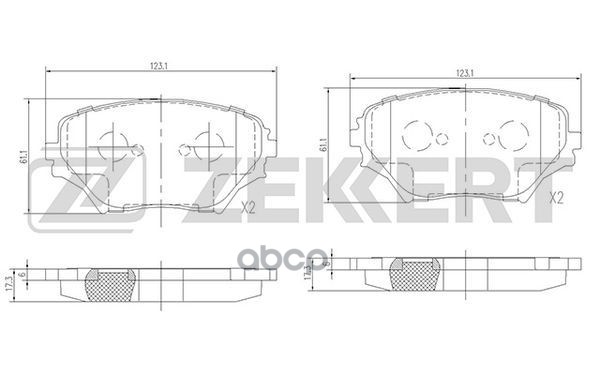 Колодки торм. диск. передн. Toyota Rav 4 (A20) 00- Zekkert арт. bs-2701