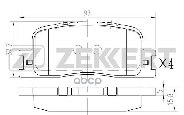 Колодки торм. диск. задн. Chery Fora 06-  Lexus ES (VZV MCV) 01-  Toyota Camry (V30) 01-  Kluger (U2 Zekkert арт. bs-2705