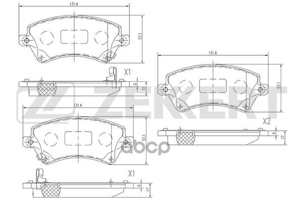 Колодки торм. диск. передн. Toyota Corolla (E120) 01- Zekkert арт. bs-2707