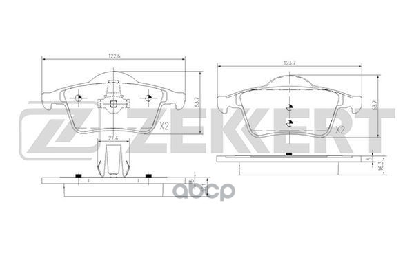 Колодки торм. диск. задн. Volvo S60 00-  S70 98-  S80 98-  V70 I-II 96-  XC70 Cross Country 97- Zekkert арт. bs-2759