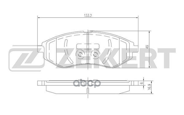 Колодки торм. диск. передн. Chevrolet Aveo (T200) 03-  Aveo (T250 T255) 05-  Daewoo Kalos (KLAS) 02- Zekkert арт. bs-2812