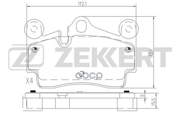 Колодки торм. диск. задн. Audi Q7 06-  Porsche Cayenne 02-  VW Touareg 02- Zekkert арт. bs-2834