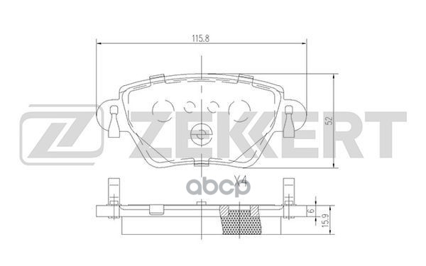 Колодки торм. диск. задн. Ford Mondeo III 00-  Jaguar X-Type (X400) 01-  Renault Kangoo 00-  Kangoo Zekkert арт. bs-2838
