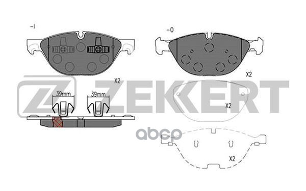 Колодки торм. диск. передн. BMW X5 (E70 E70N F15 F85) 06-  X6 (E71 E72 F16 F86) 07- Zekkert арт. bs-2936