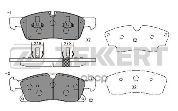 Колодки торм. диск. передн. MB GL (X166) 12-  GLE (W166) 15-  GLS (X166) 15-  M-Class (W166) 11- Zekkert арт. bs-2951