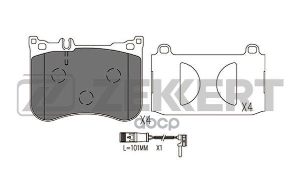 Колодки торм. диск. передн. с датчиком MB SL (R231) 12-  S-Class (222) 13-  S-Class (217) 14- Zekkert арт. bs-2953