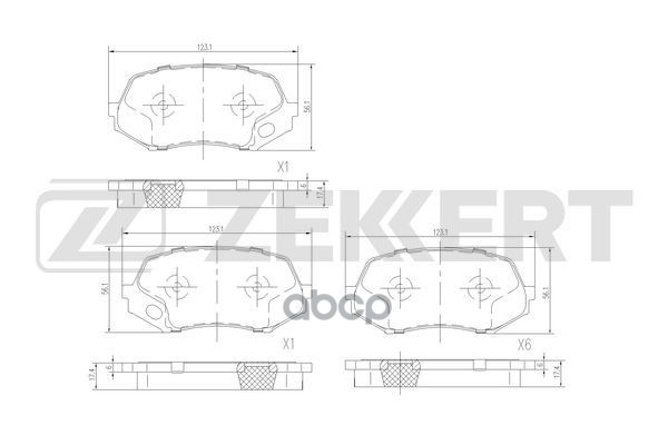 Колодки торм. диск. передн. Mitsubishi Canter VI-VII 06- Zekkert арт. bs-2970