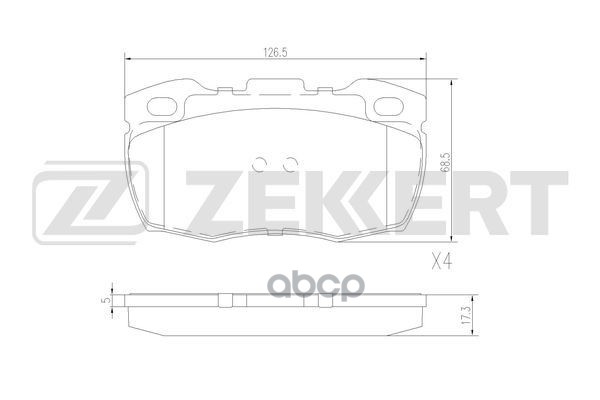 Колодки торм. диск. передн. Land Rover 110 91-  90 93- Zekkert арт. bs-2976