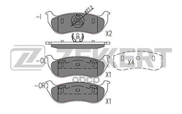 Колодки торм. диск. задн. Ford USA Explorer II III 01- Zekkert арт. bs-2981