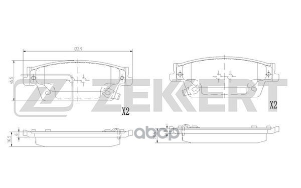 Колодки торм. диск. задн. Cadillac SRX 03- Zekkert арт. bs-2985