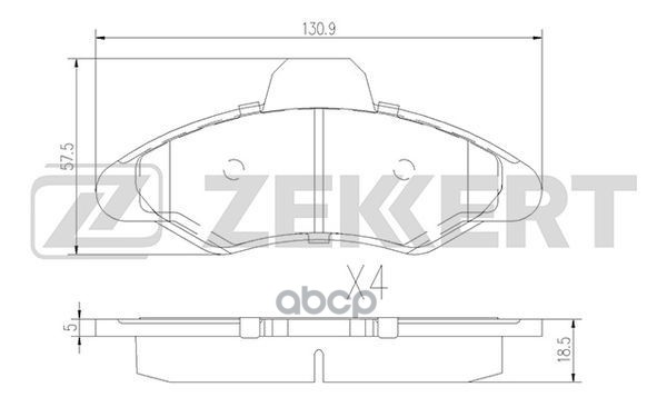 Колодки торм. диск. передн. Ford Escort '91 Express 90-  Escort Classic 98-  Ford Escort V-VI 90-  O Zekkert арт. bs-2999