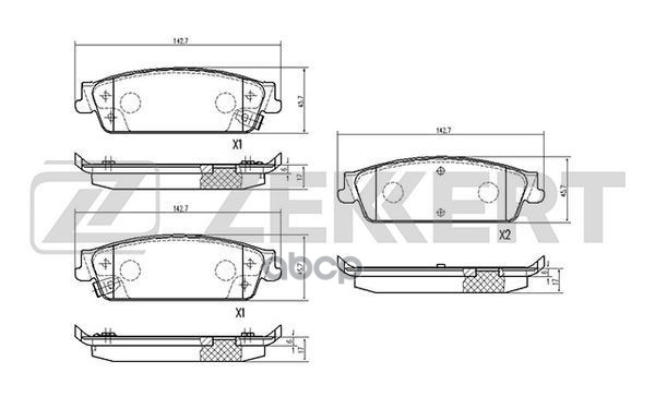 Колодки торм. диск. задн. Cadillac Escalade III 06-  Chevrolet Tahoe (GMT900) 07- Zekkert арт. bs-3016