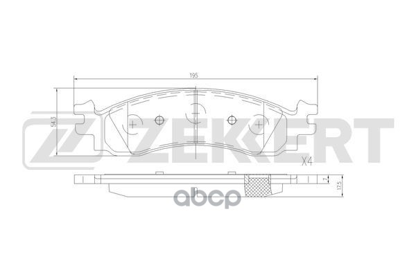 Колодки торм. диск. передн. Ford Explorer IV 05- Zekkert арт. bs-3045