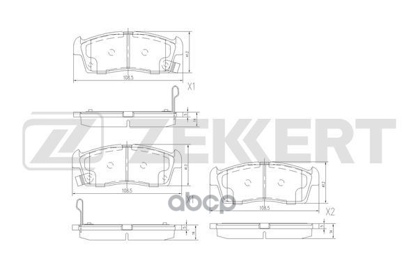 Колодки торм. диск. передн. Citroen C-Zero 10-  Mitsubishi i 10-  Peugeot iOn 10- Zekkert арт. bs-3054