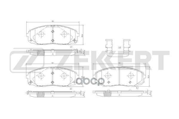 Колодки торм. диск. передн. Kia Carnival/Grand Carnival III 10- Zekkert арт. bs-3060