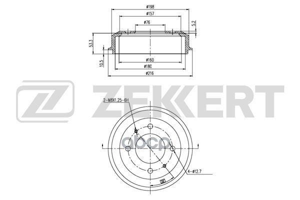 Барабан Торм. Зад. Hyundai Accent I  Ii 94- Zekkert арт. bs-5587
