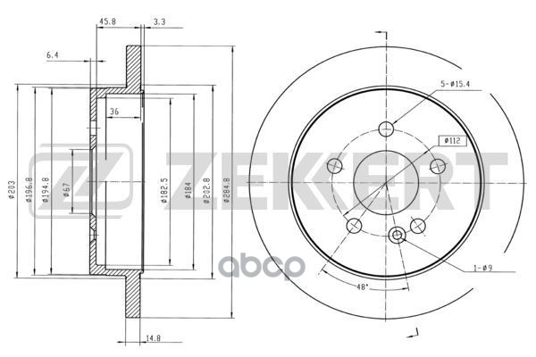Диск торм. задн. MB M-Class (W163) 98- Zekkert арт. bs-5606