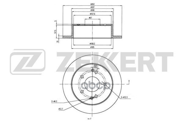 Диск торм. задн. SsangYong Actyon II 11-  Korando 10- Zekkert арт. bs-5659
